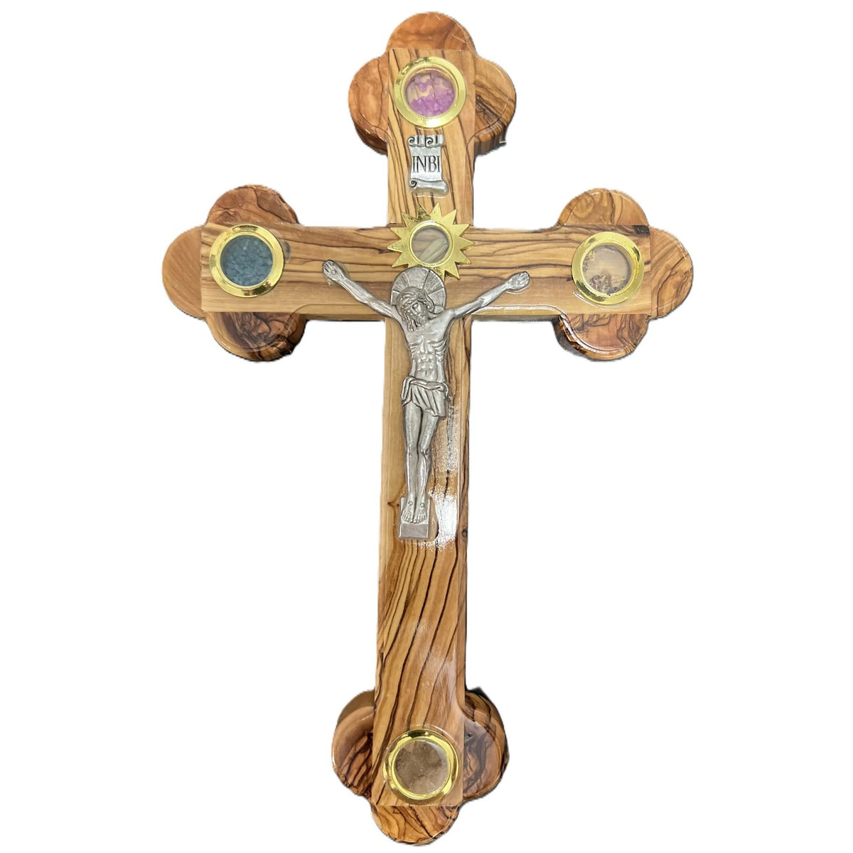 Olive Wood Crucifix Wall Cross - 11 inches Height - Lion of Judah Market