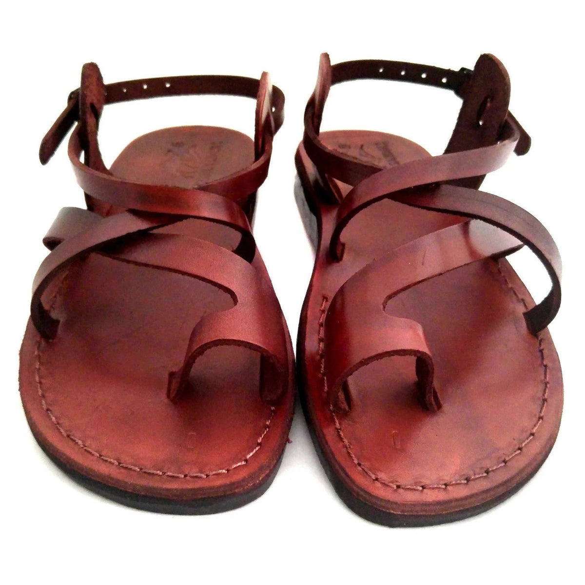 Biblical Jesus Sandals – Genuine Leather Sandals Made in Bethlehem Style 06 - Lion of Judah Market