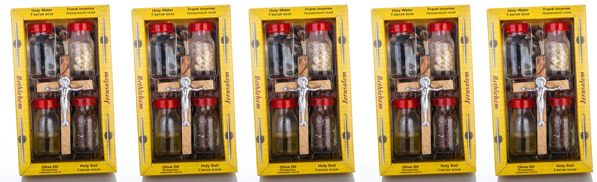 5 Boxes of Holy Land Sets of 5 from Jerusalem - Lion of Judah Market