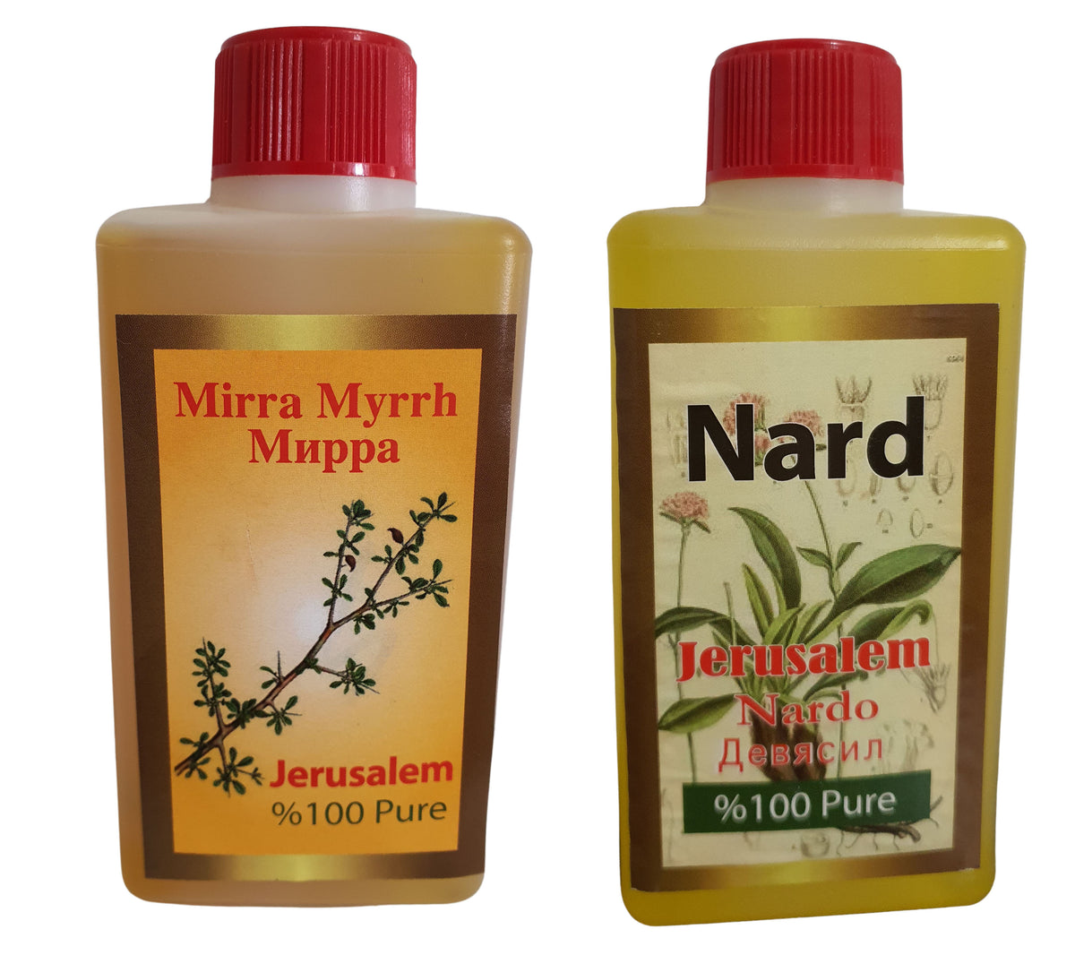 2 Bottles 300ml Nard 300ml Myrrh Anointing Oils Jerusalem - Lion of Judah Market