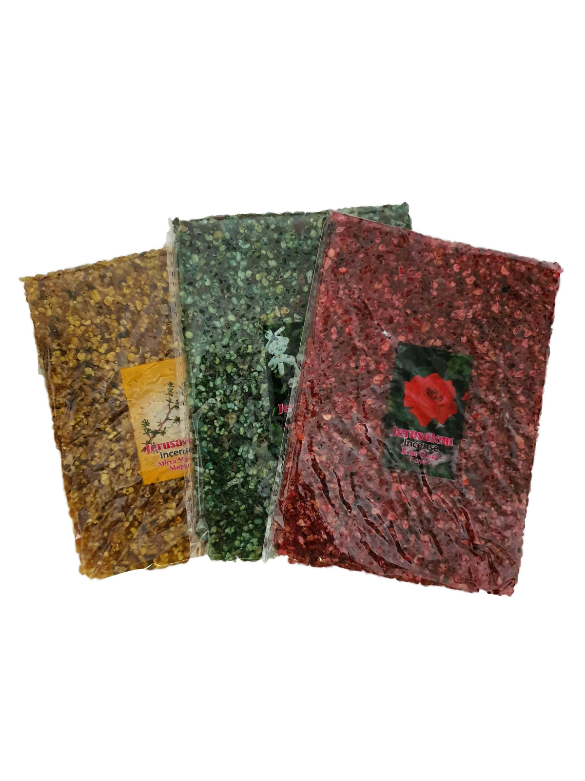 3 Jerusalem 100gr Incenses Rose Jasmine Myrrh - Lion of Judah Market