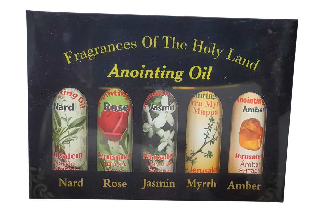Set of 5 Roll-on Anointing Oils from Jerusalem - Lion of Judah Market