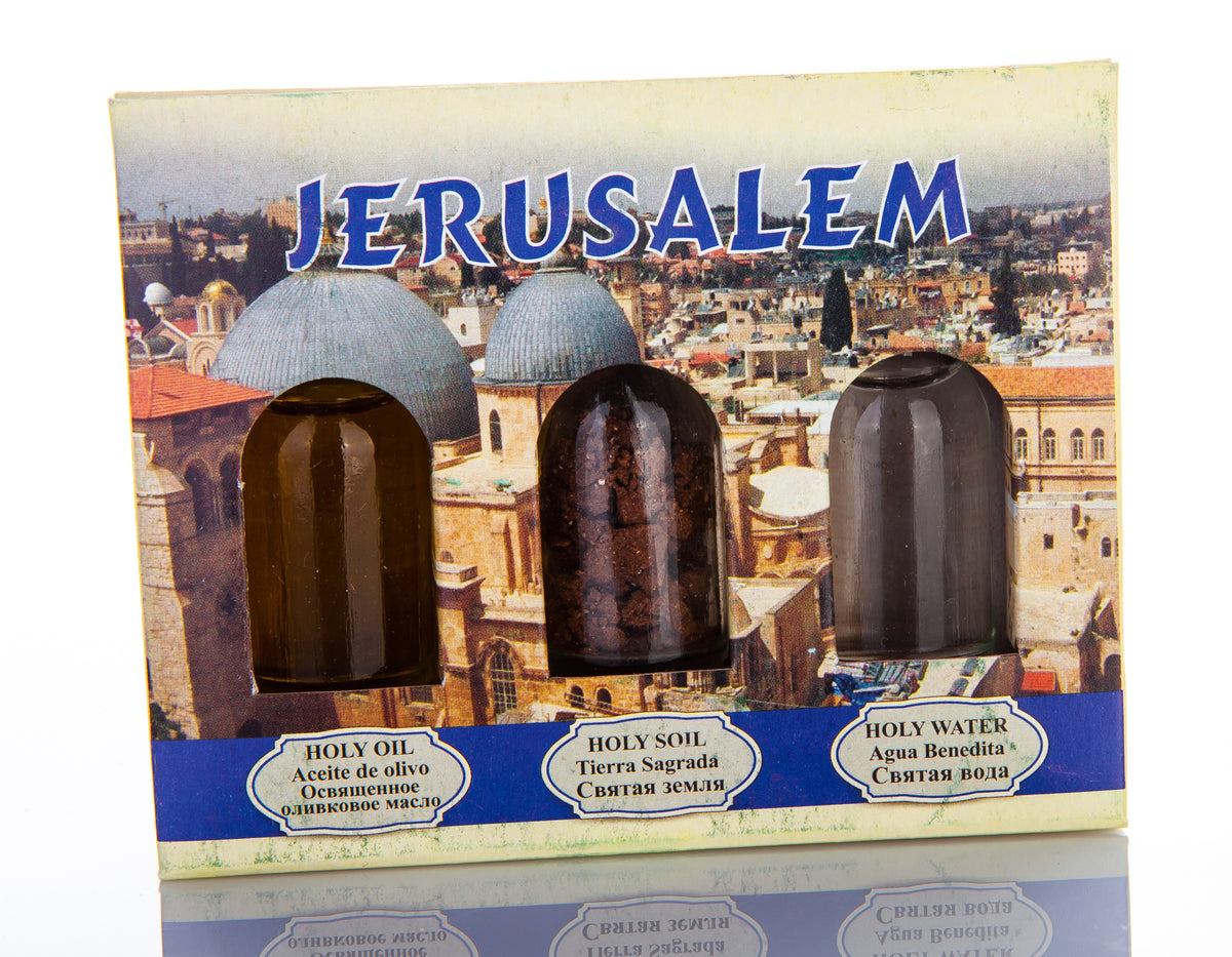 Holy Land Souvenir Set from Jerusalem - Set of 3 - Lion of Judah Market