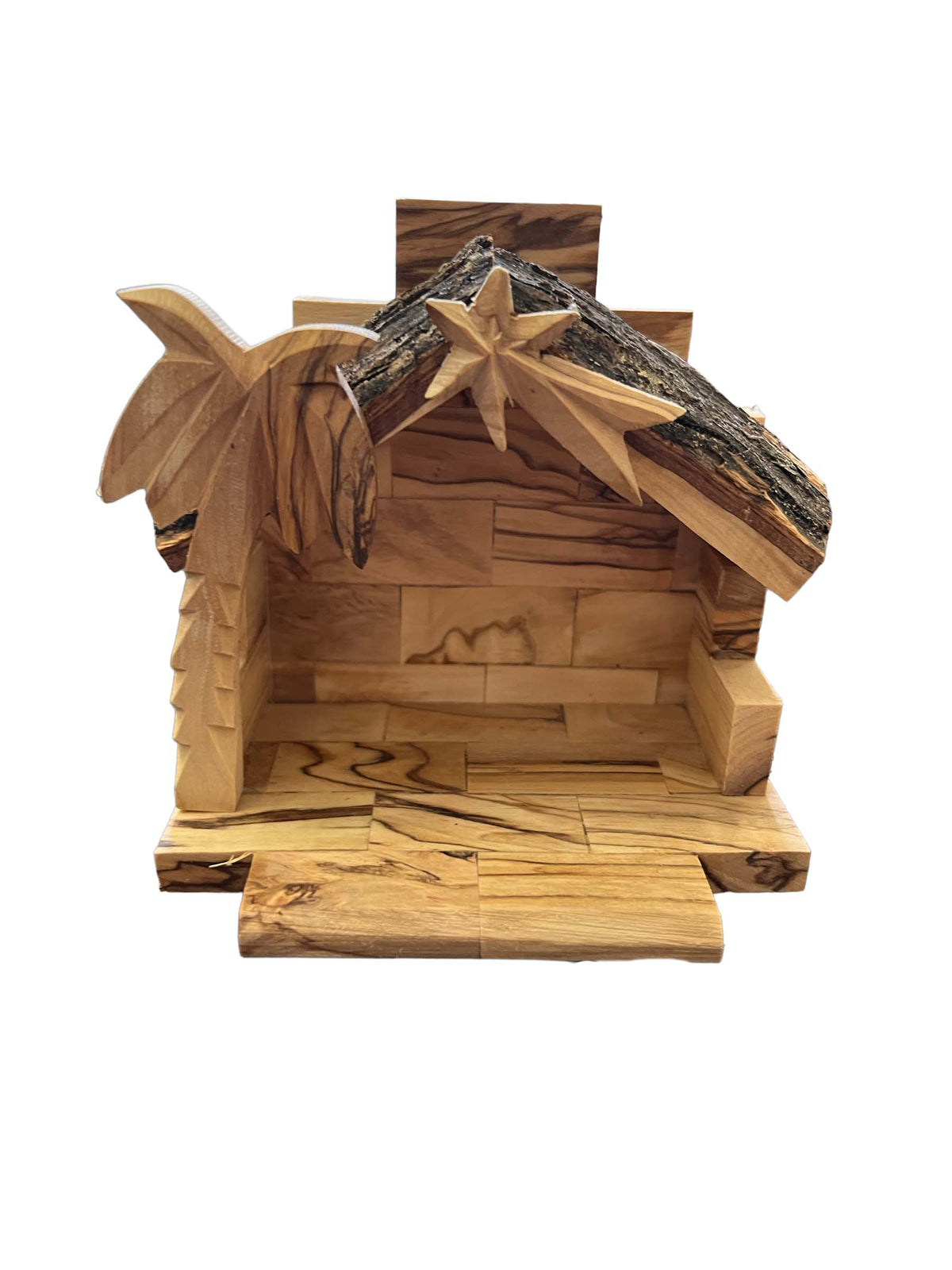 Bethlehem Olive Wood Christmas Nativity Manger House - Small 4.75" high - Lion of Judah Market