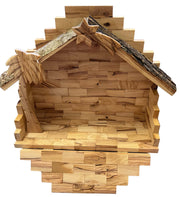 Bethlehem Olive Wood Christmas Nativity Manger House - Large 9" high Musical (plays Silent Night) - Lion of Judah Market