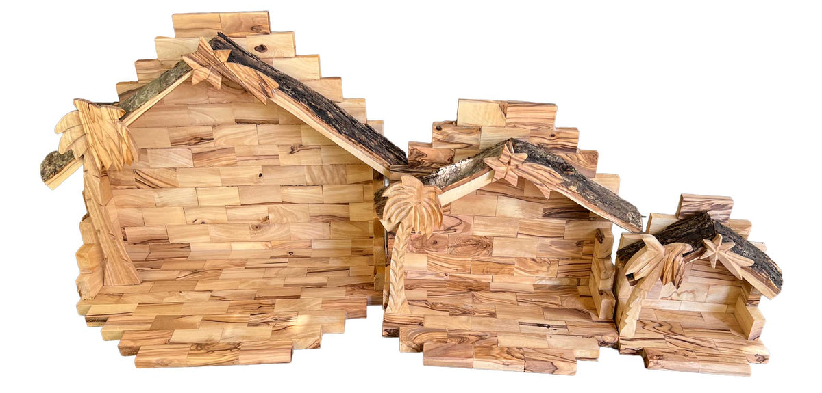 Bethlehem Olive Wood Christmas Nativity Manger House - Lion of Judah Market
