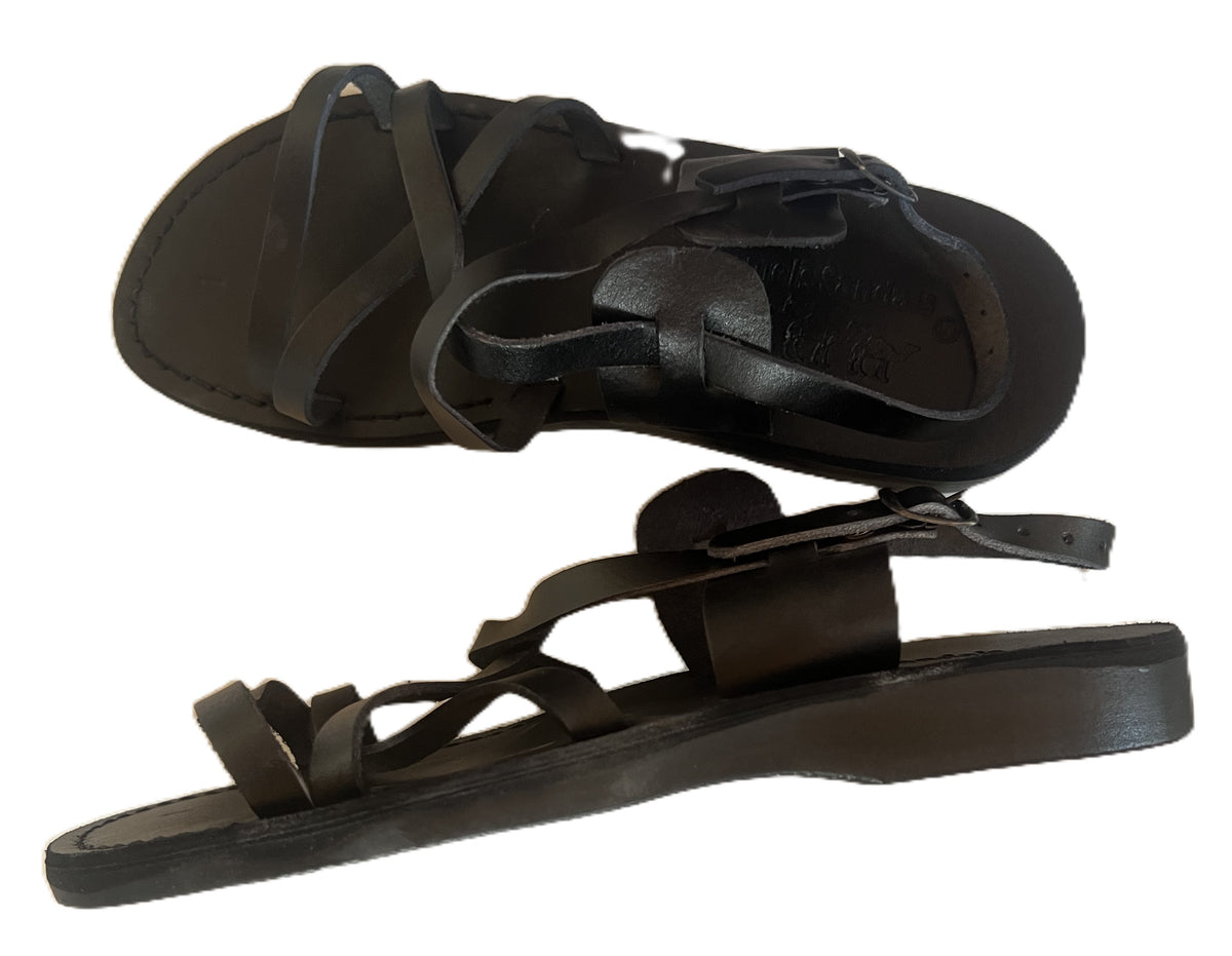 Biblical Jesus Sandals Style 02 Black - 36 / 4½ / 6 | Lion of Judah Market