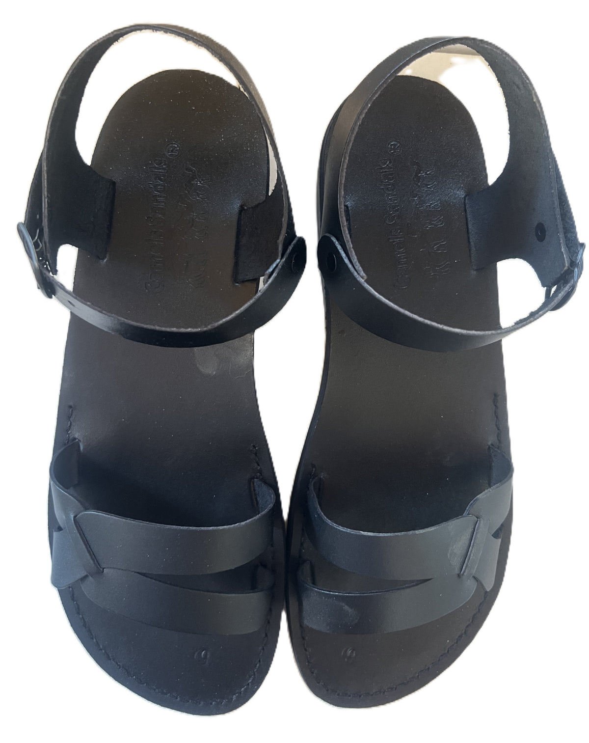 Biblical Jesus Sandals Style 07 Black - 48 /14 /- | Lion of Judah Market