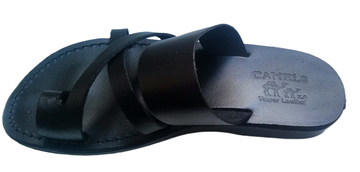 Biblical Jesus Sandals Style 08 Black - 38 / 6 / 7½ | Lion of Judah Market