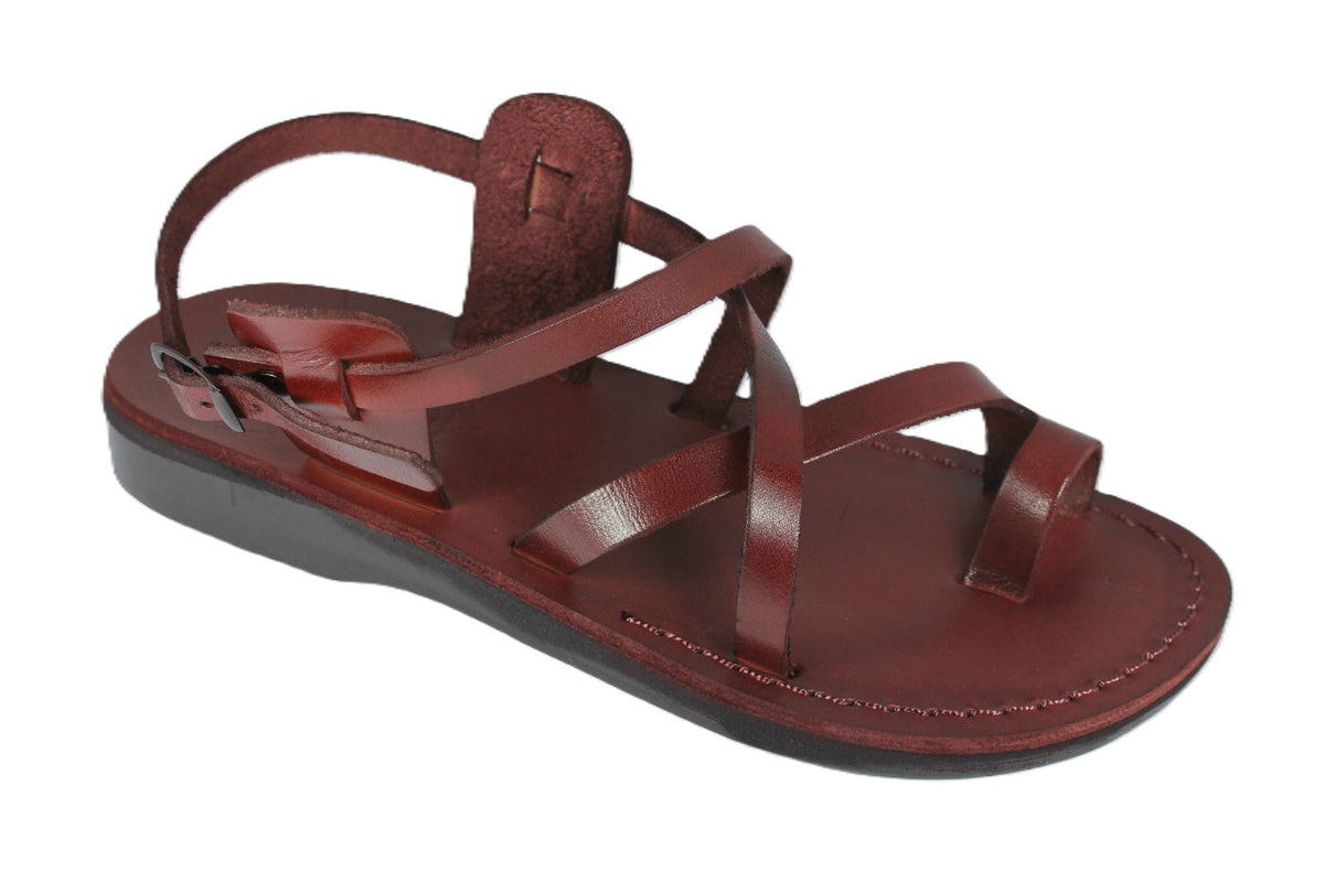 Biblical Jesus Sandals – Genuine Leather Sandals Made in Bethlehem Style 06 - Lion of Judah Market