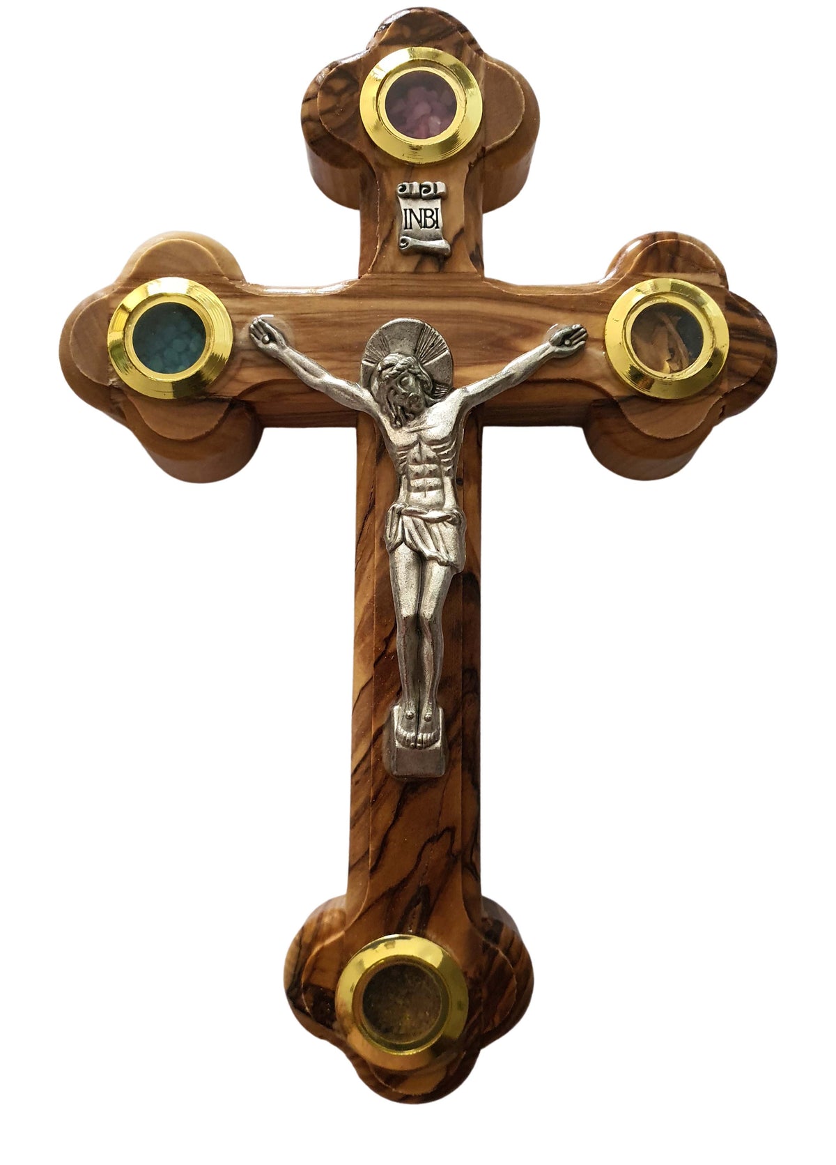 Olive Wood Crucifix Wall Cross - 5" 7" 9" 11" Height - 7" - Lion of Judah Market