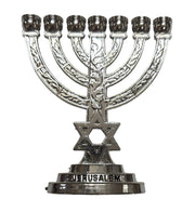 Magen David Silver Menorah 4" - Lion of Judah Market