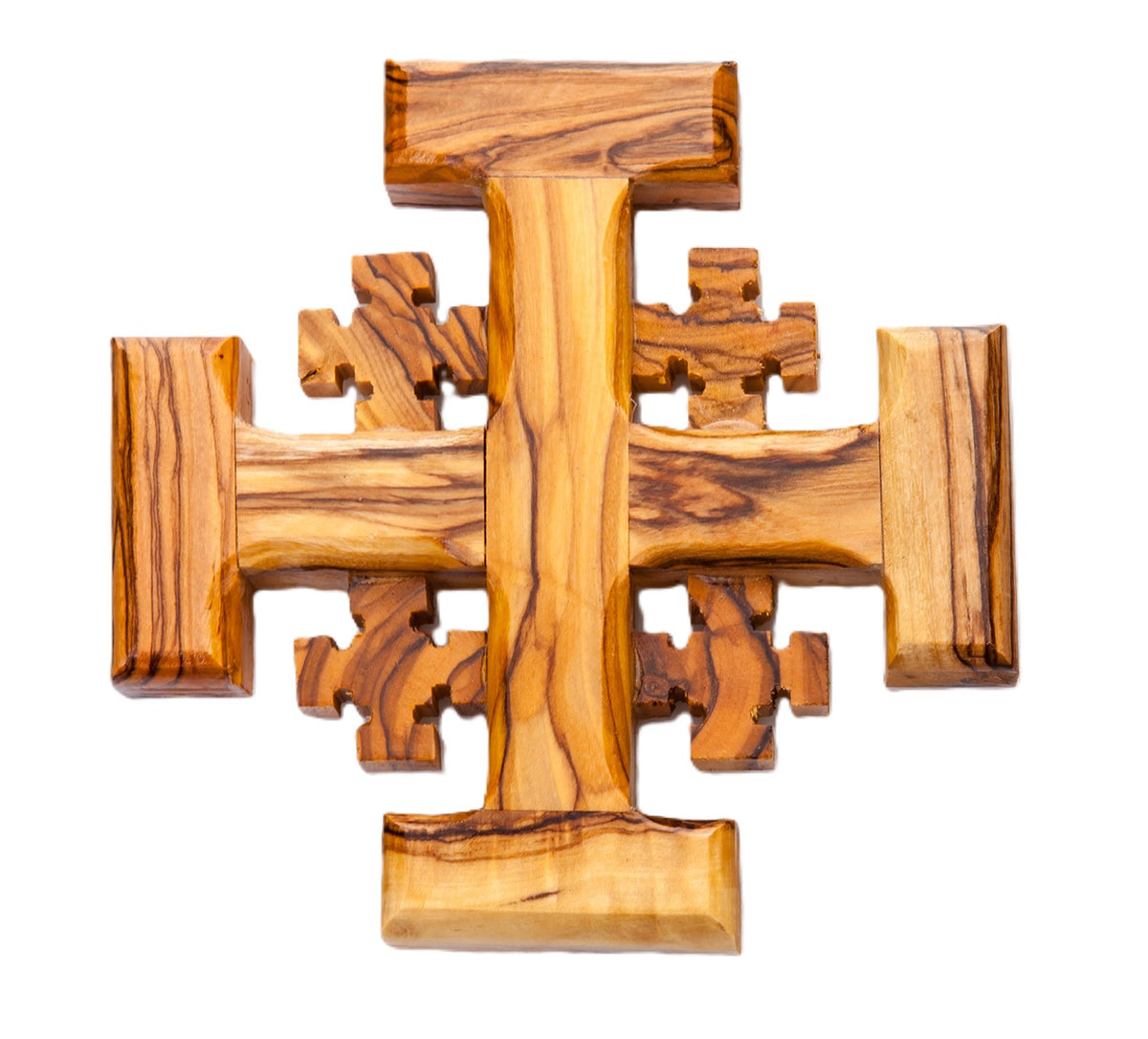 Olive Wood Jerusalem Cross 3" - Lion of Judah Market