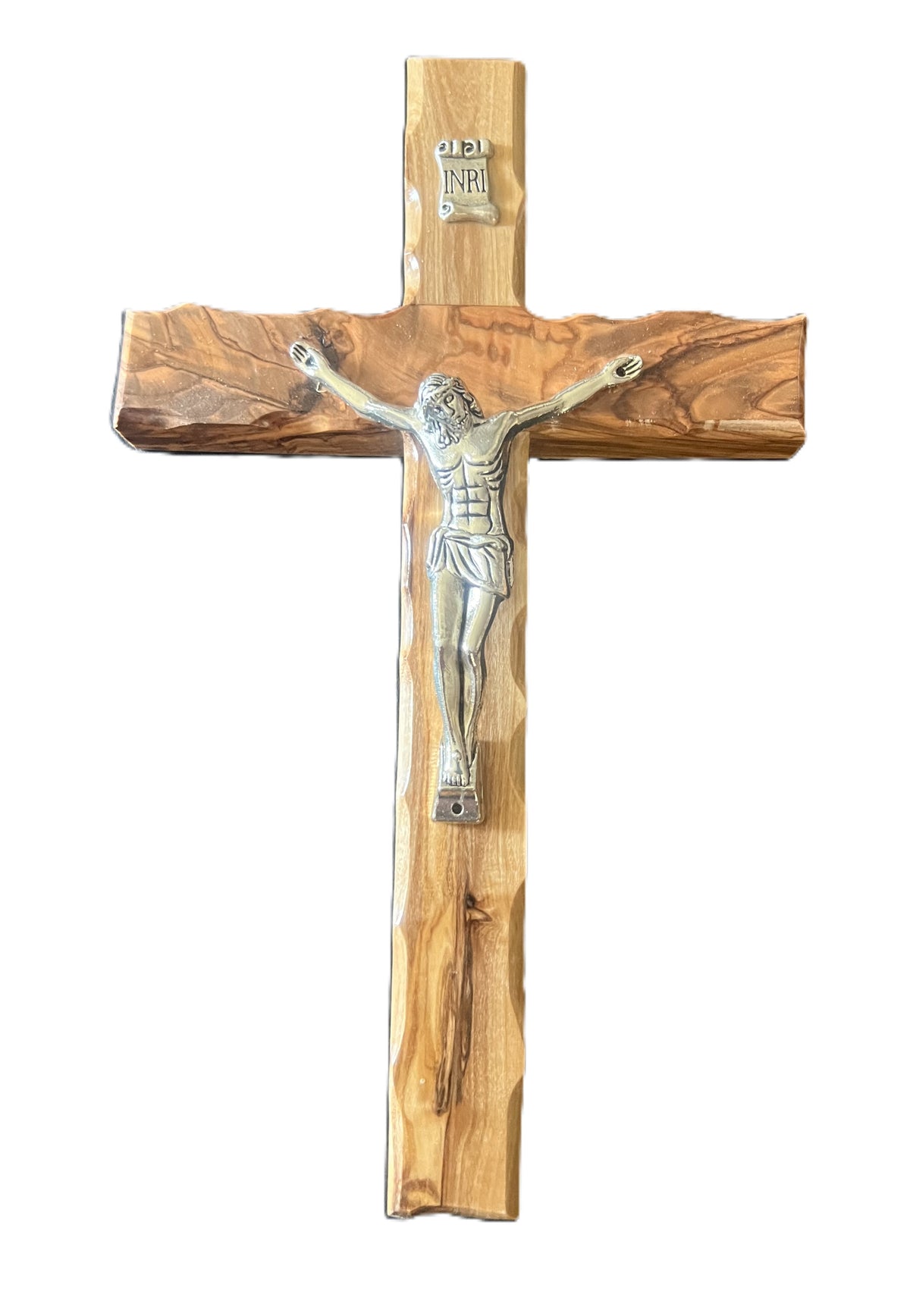 Olive Wood Wall Cross Crucifix from Jerusalem - 10 inches Height - Lion of Judah Market