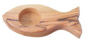 Bethlehem Olive Wood Fish Candle Holder - Lion of Judah Market