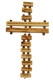 Wall Cross 9" with Lord's Prayer (Our Father Prayer) in English - Lion of Judah Market
