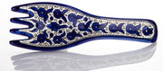 Traditional Jerusalem Ceramic Spoon Fork Rest Blue Flowers - Lion of Judah Market