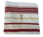 Messianic Grafted-In Prayer Shawl Tallit Maroon 72"x22" - Lion of Judah Market