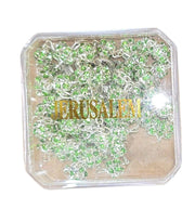 X8 Zircon Crystals Beads Rosary Catholic Necklace Holy Soil Medal & Cross (Green) - Lion of Judah Market