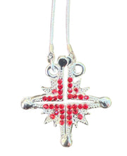 Enamel Open Bethlehem Nativity Star Pendant Necklace - red - Lion of Judah Market