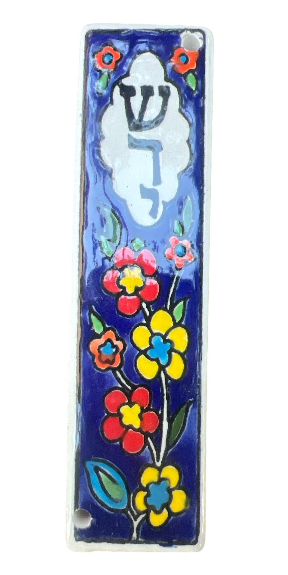 Jerusalem Ceramic Mezuzah - Lion of Judah Market