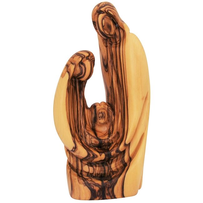 The Holy Family - Faceless Olive Wood Heart Shaped Ornament - Made in Bethlehem - Lion of Judah Market