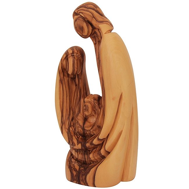 The Holy Family - Faceless Olive Wood Heart Shaped Ornament - Made in Bethlehem - Lion of Judah Market