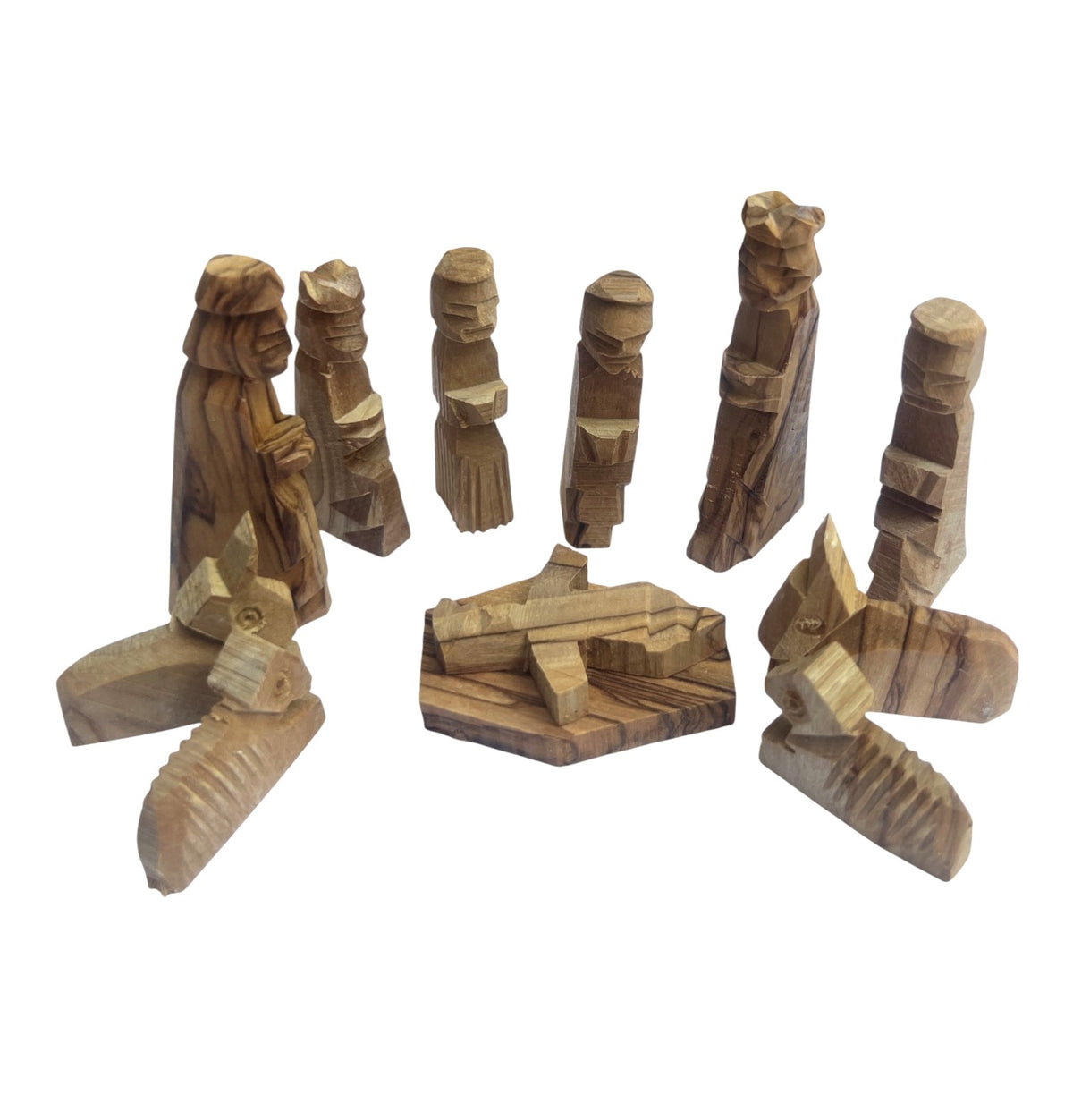 Bethlehem Olive Wood Nativity Set Small 12 pieces 2.75" - Lion of Judah Market