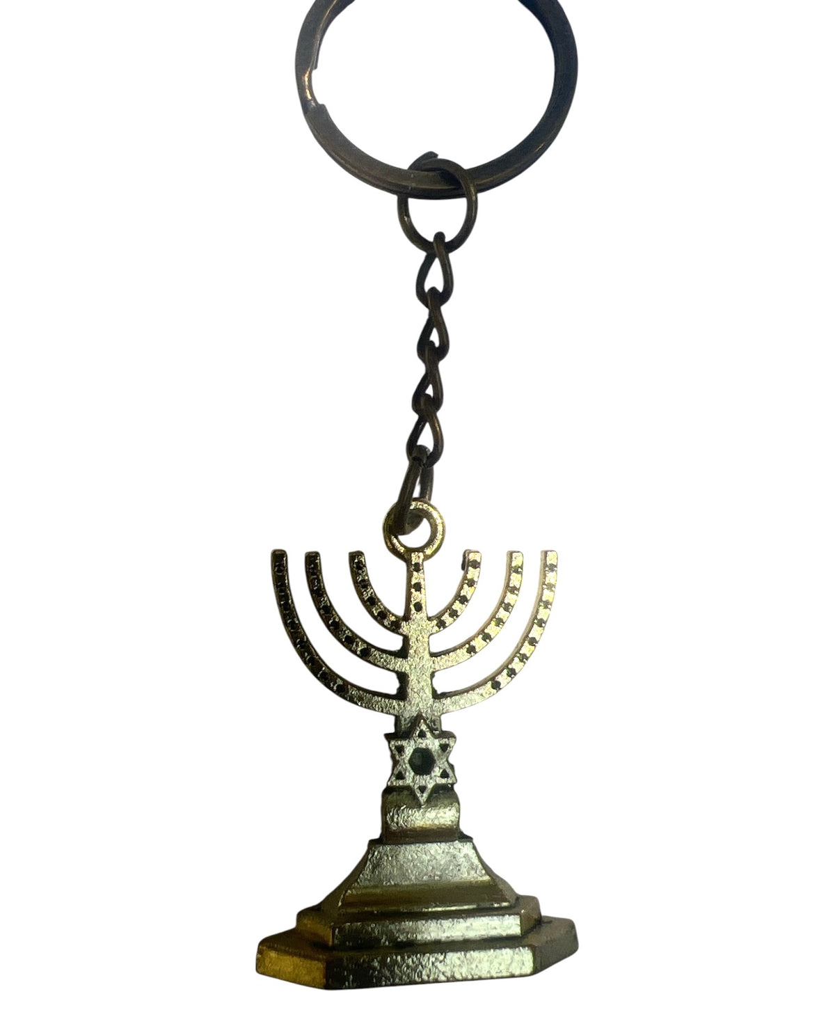 Menorah Keychain Bronze - Lion of Judah Market
