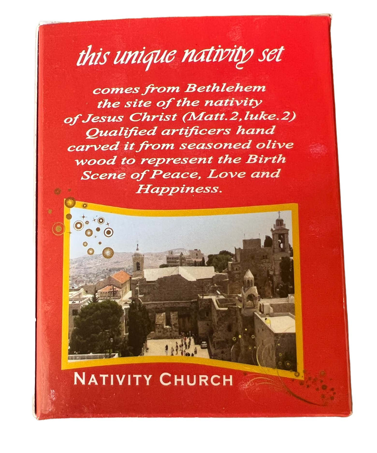 Olive Wood Traditional Christmas Tree Nativity Scene Ornament 3" in Box - Lion of Judah Market