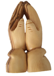 Bethlehem Olive Wood Praying Hands 4" - Lion of Judah Market