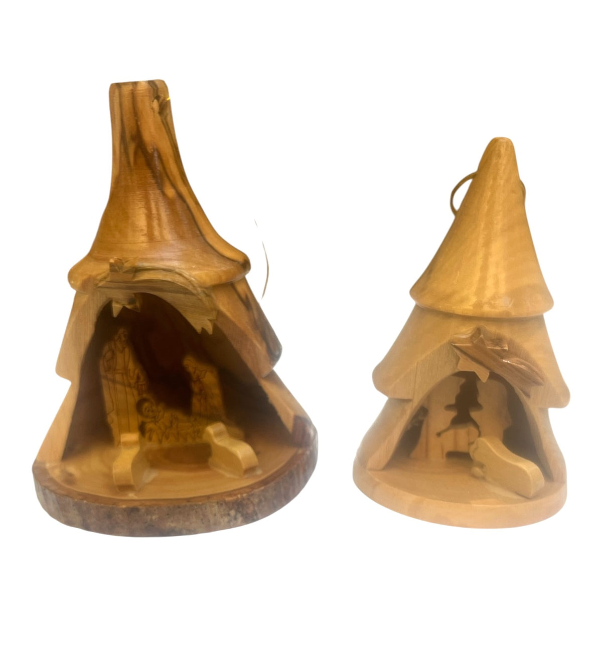 Christmas Tree Olive Wood Decoration Nativity Set Bell - Lion of Judah Market