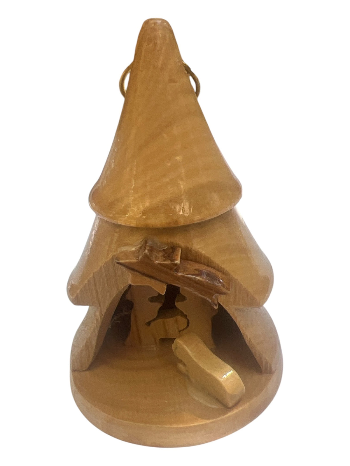 Christmas Tree Olive Wood Decoration Nativity Set Bell - 3" - Lion of Judah Market