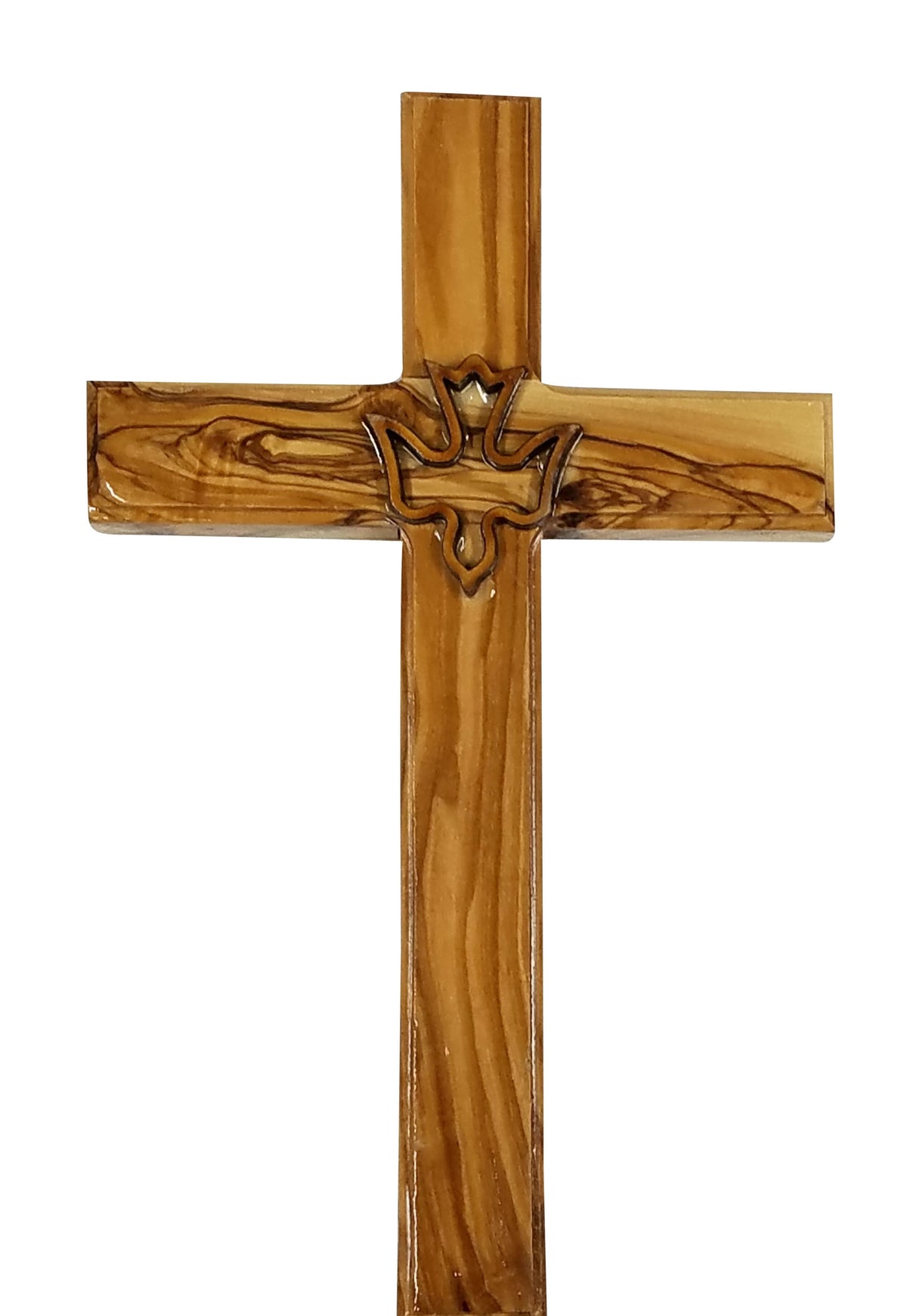 Olive Wood Dove Shalom Cross from Jerusalem Size 8" - Lion of Judah Market