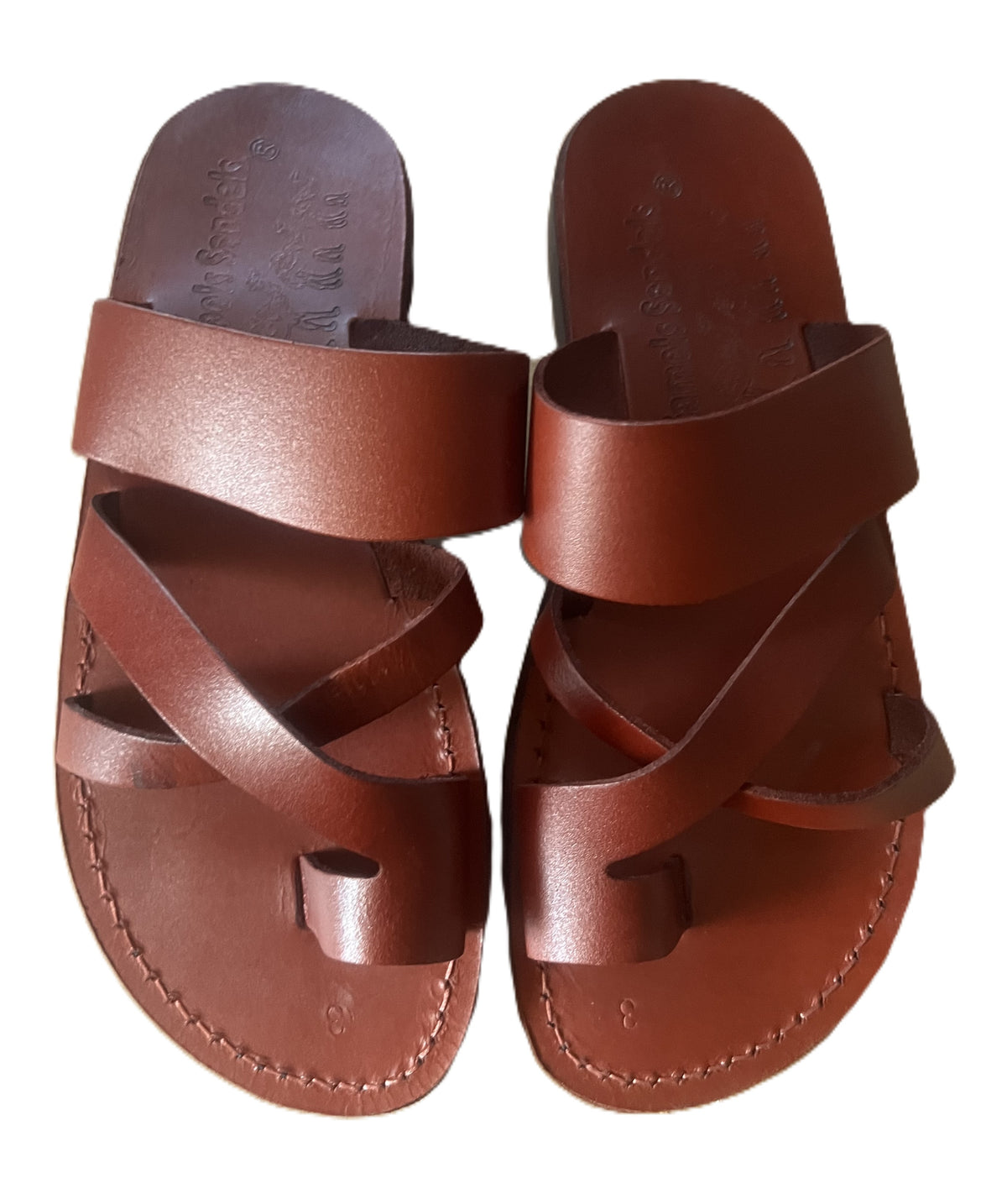 Biblical Jesus Sandals – Genuine Leather Sandals Made in Bethlehem Style 08 - 48 /14 /- - Lion of Judah Market
