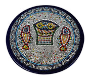 Armenian Ceramic Tabgha Plate from Jerusalem - 5.5" - Lion of Judah Market